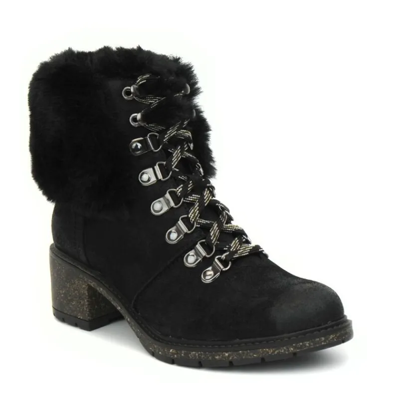 Aetrex Brooklyn Weather-Friendly Fur Lace Up Boot