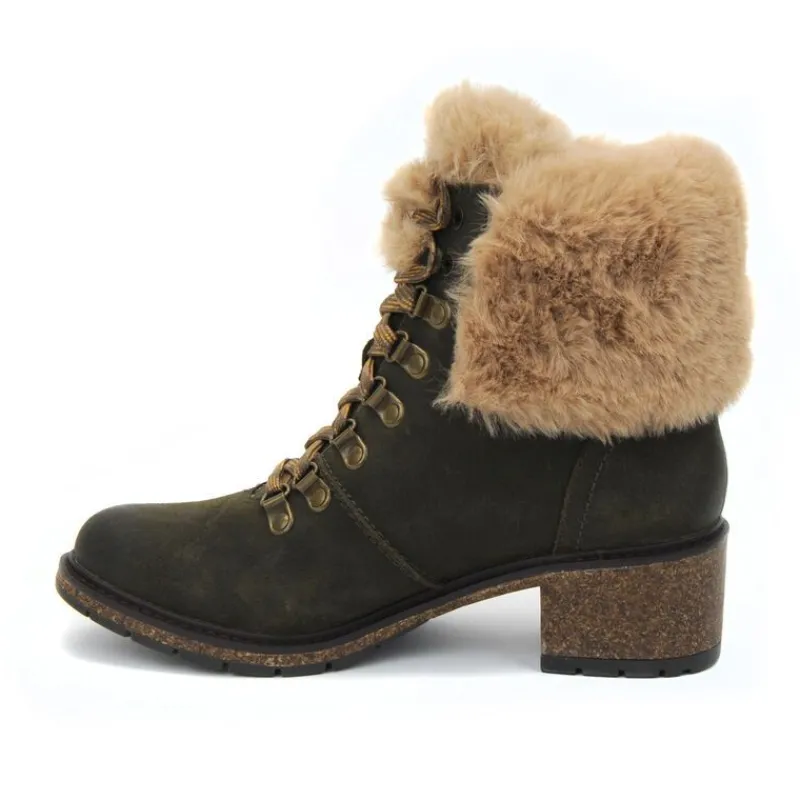 Aetrex Brooklyn Weather-Friendly Fur Lace Up Boot