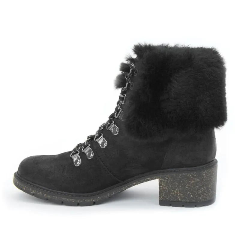 Aetrex Brooklyn Weather-Friendly Fur Lace Up Boot