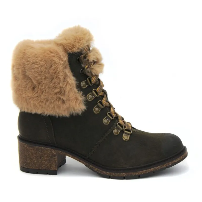 Aetrex Brooklyn Weather-Friendly Fur Lace Up Boot