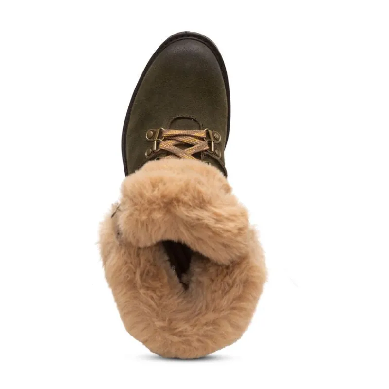 Aetrex Brooklyn Weather-Friendly Fur Lace Up Boot