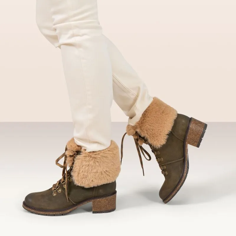 Aetrex Brooklyn Weather-Friendly Fur Lace Up Boot