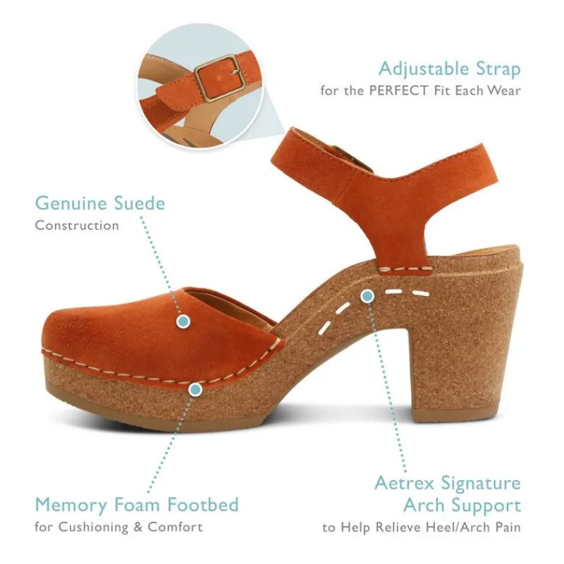 Aetrex Finley Closed Toe Heel