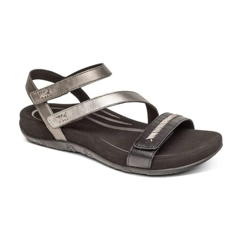 Aetrex Gabby Adjustable Quarter Strap Sandal