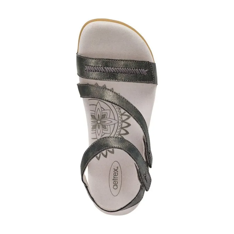 Aetrex Gabby Adjustable Quarter Strap Sandal