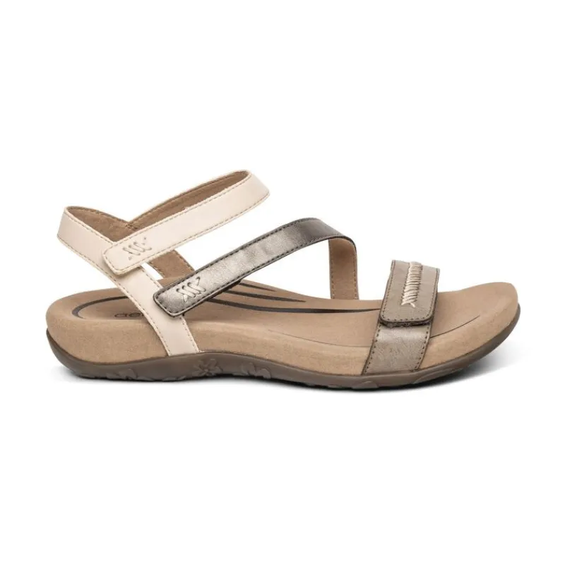 Aetrex Gabby Adjustable Quarter Strap Sandal