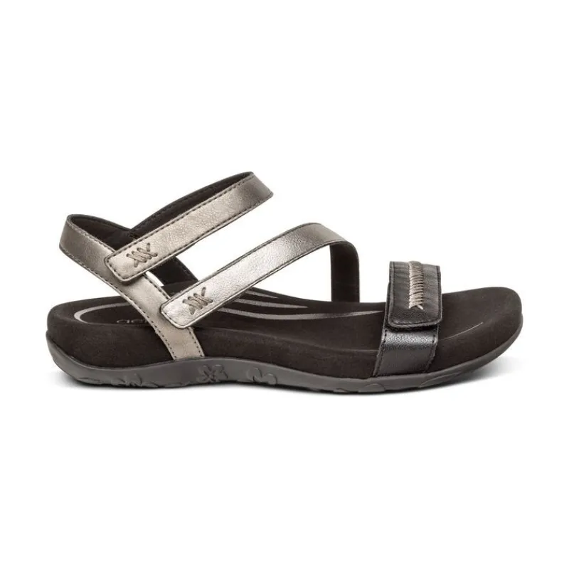Aetrex Gabby Adjustable Quarter Strap Sandal