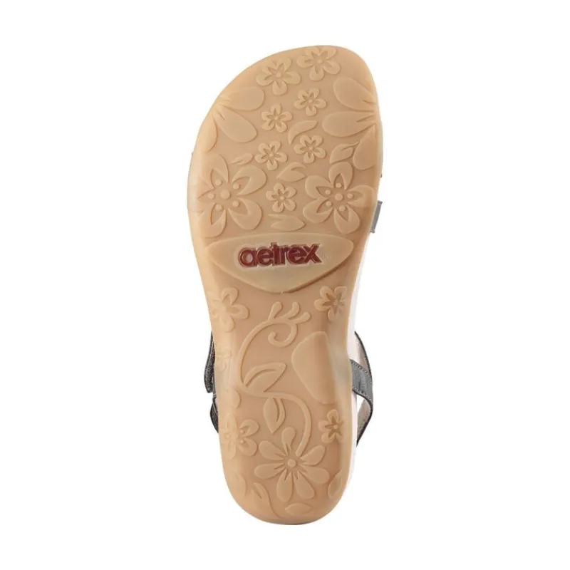 Aetrex Gabby Adjustable Quarter Strap Sandal