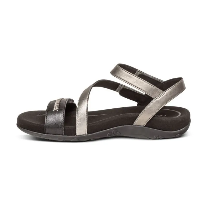 Aetrex Gabby Adjustable Quarter Strap Sandal
