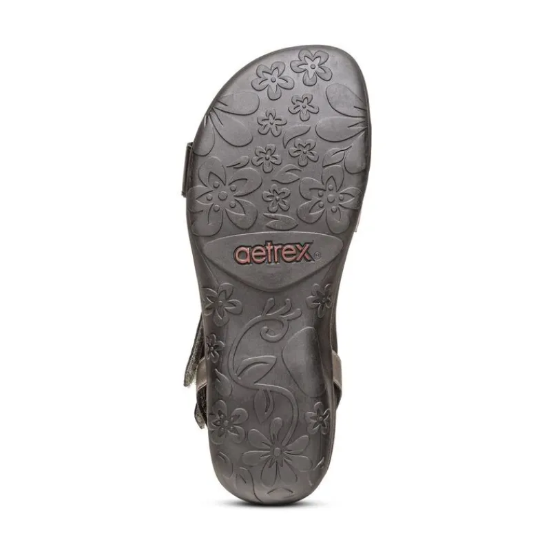 Aetrex Gabby Adjustable Quarter Strap Sandal
