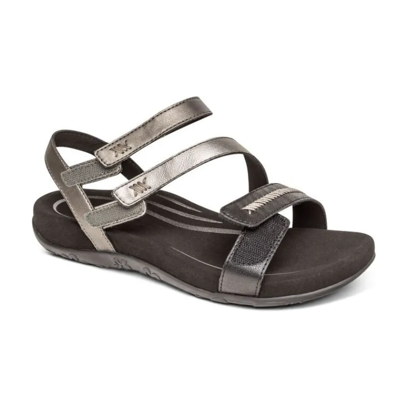 Aetrex Gabby Adjustable Quarter Strap Sandal