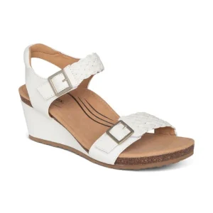 Aetrex Grace Adjustable Woven Wedge