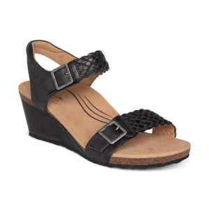 Aetrex Grace Adjustable Woven Wedge
