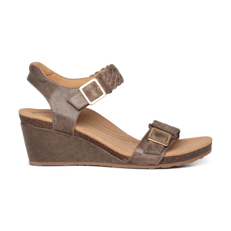Aetrex Grace Adjustable Woven Wedge
