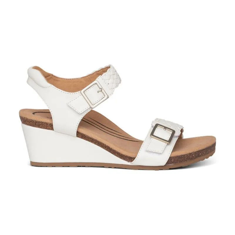 Aetrex Grace Adjustable Woven Wedge