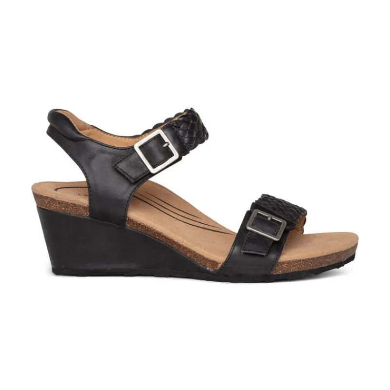 Aetrex Grace Adjustable Woven Wedge