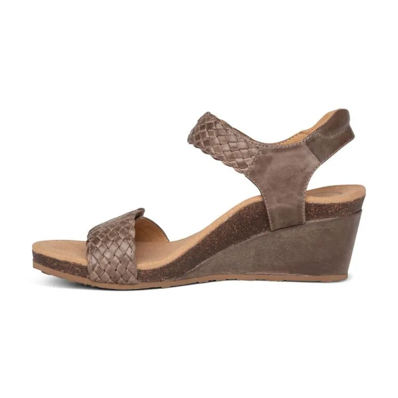 Aetrex Grace Adjustable Woven Wedge