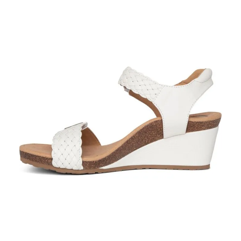Aetrex Grace Adjustable Woven Wedge