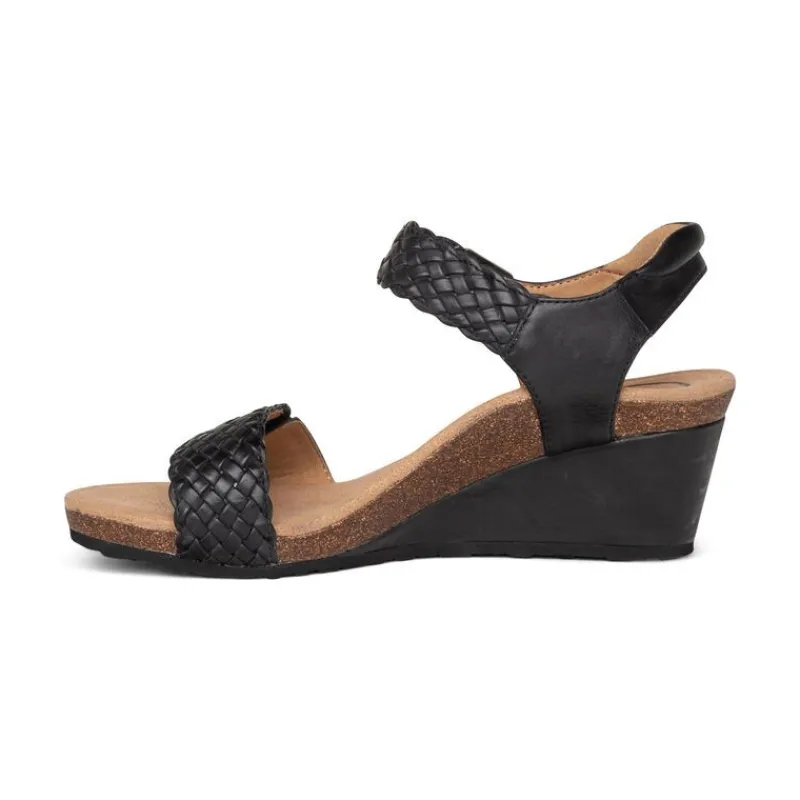 Aetrex Grace Adjustable Woven Wedge