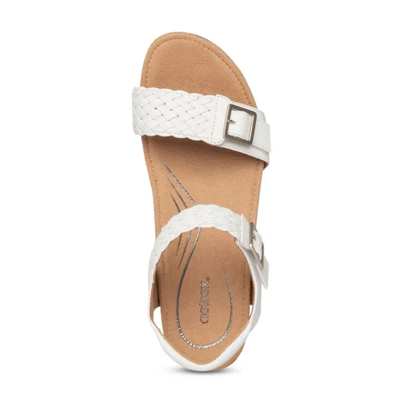 Aetrex Grace Adjustable Woven Wedge