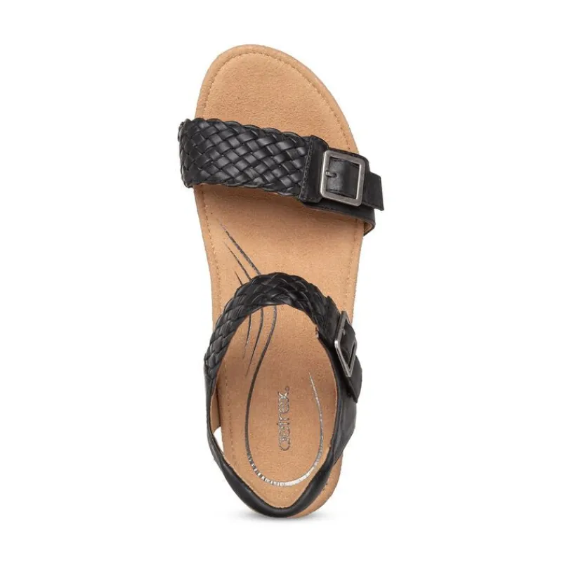 Aetrex Grace Adjustable Woven Wedge