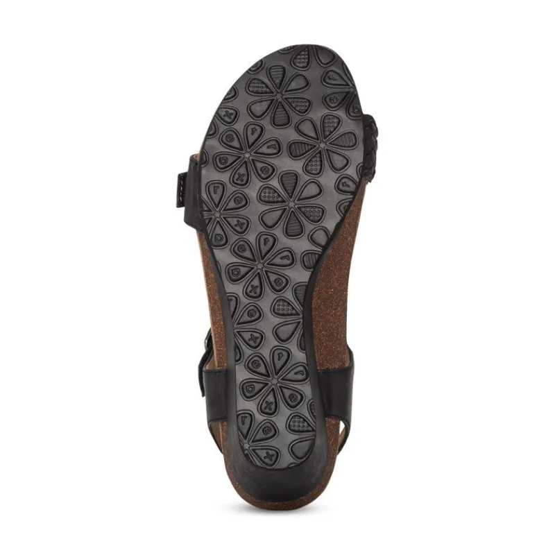 Aetrex Grace Adjustable Woven Wedge