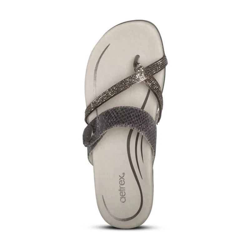 Aetrex Izzy Adjustable Slide Sandal