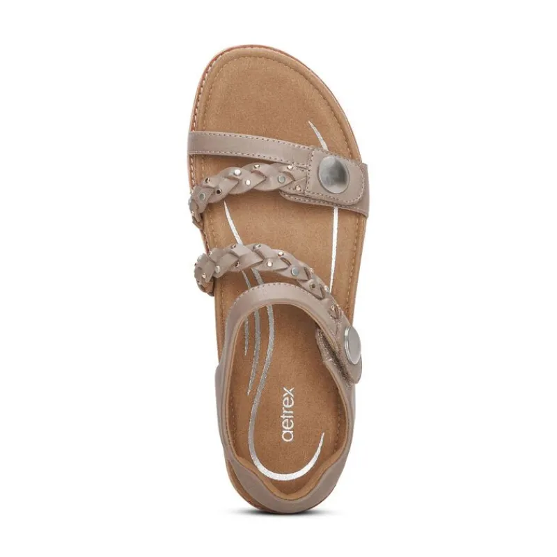 Aetrex Jenn Quarter Strap Sandal