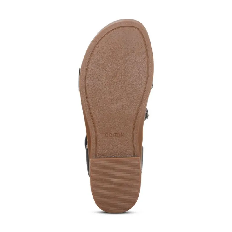 Aetrex Jenn Quarter Strap Sandal