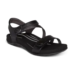 Aetrex Jess Adjustable Quarter Strap Sandal