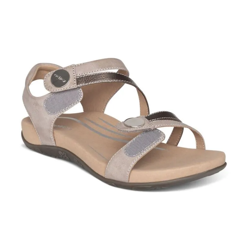 Aetrex Jess Adjustable Quarter Strap Sandal