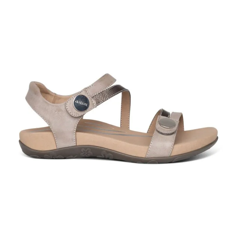 Aetrex Jess Adjustable Quarter Strap Sandal