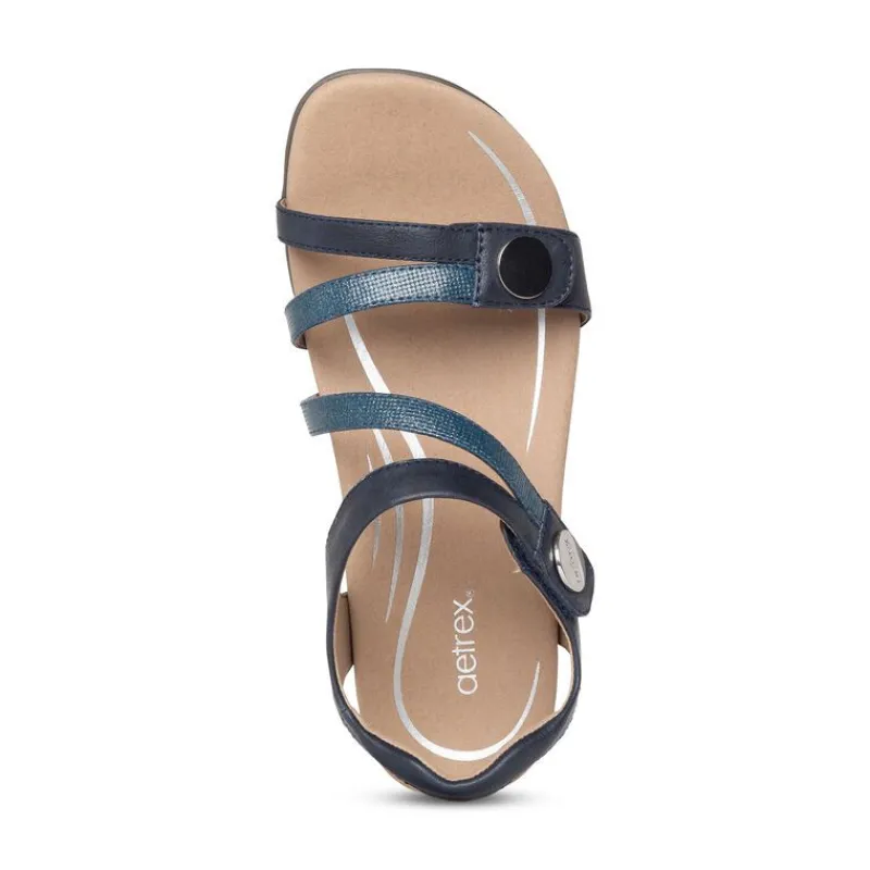 Aetrex Jess Adjustable Quarter Strap Sandal