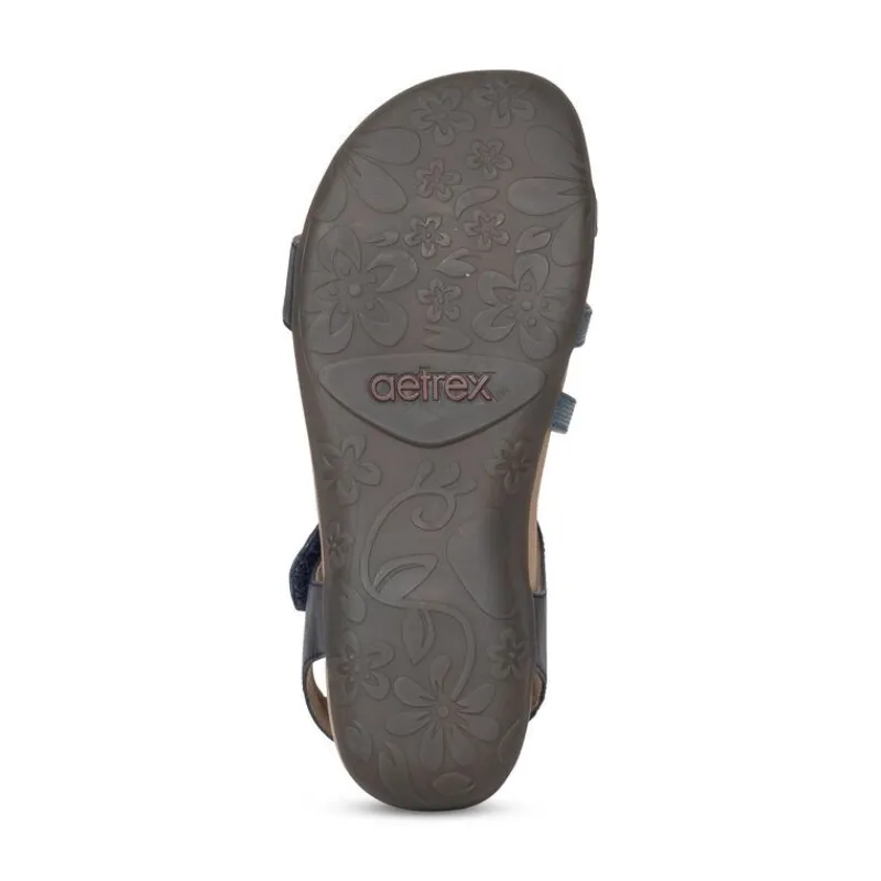 Aetrex Jess Adjustable Quarter Strap Sandal