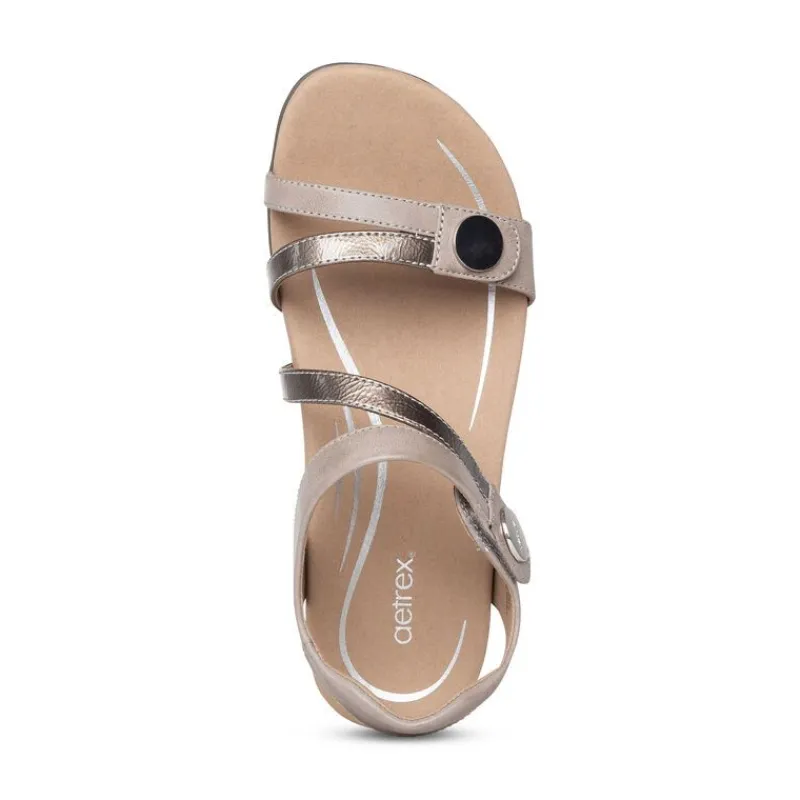 Aetrex Jess Adjustable Quarter Strap Sandal