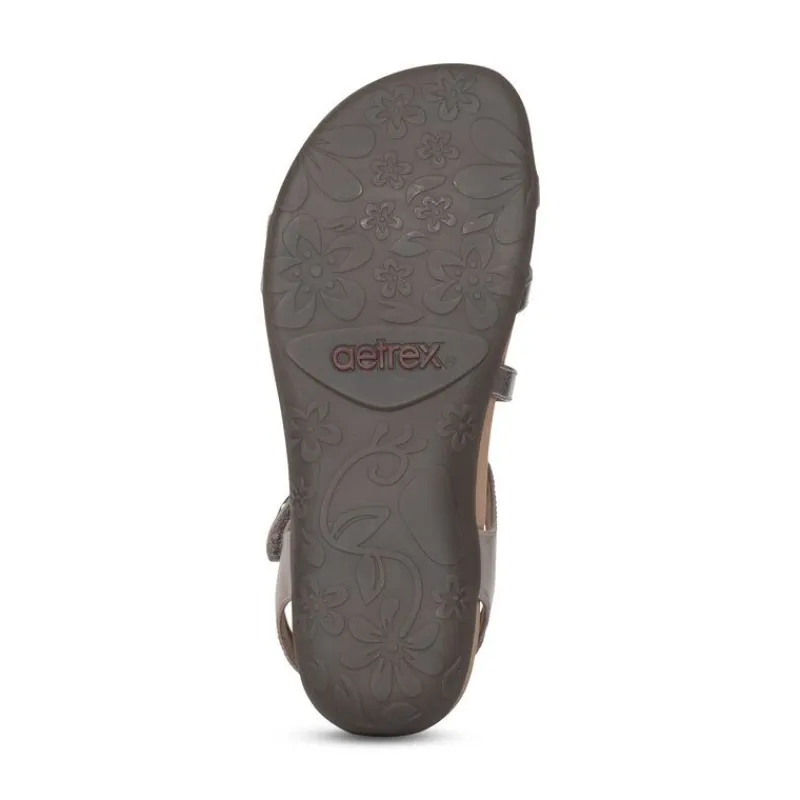 Aetrex Jess Adjustable Quarter Strap Sandal