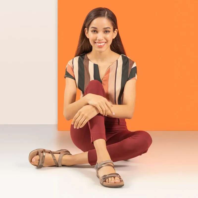 Aetrex Jess Adjustable Quarter Strap Sandal