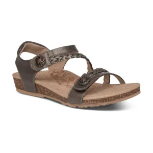 Aetrex Jillian Braided Quarter Strap Sandal