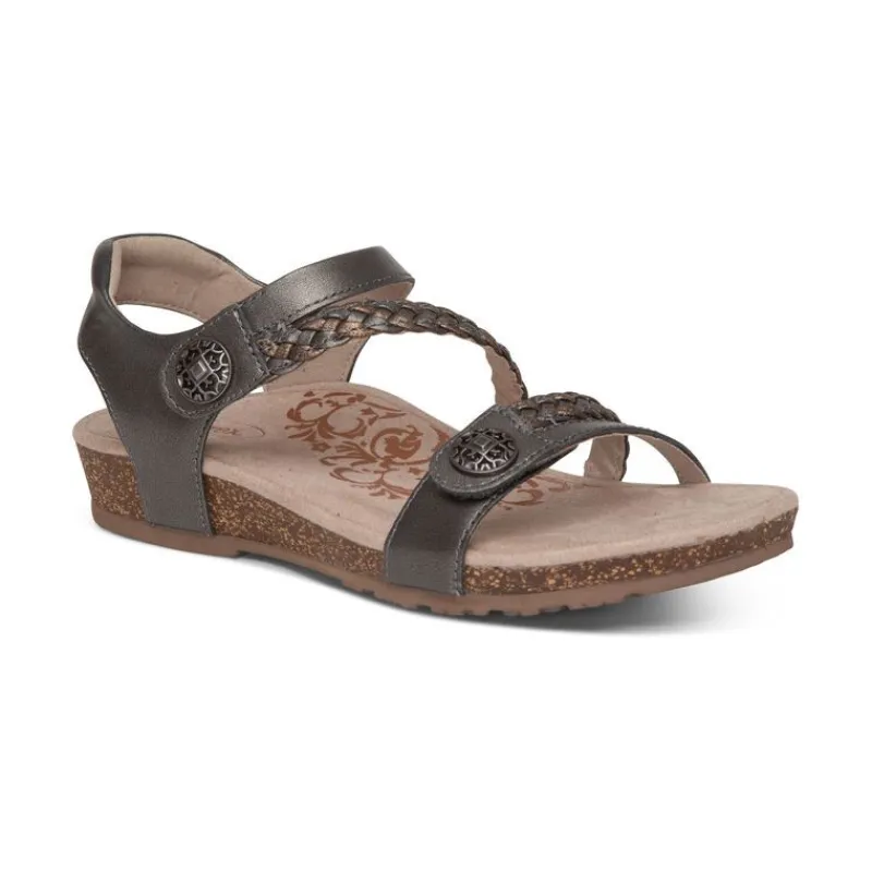 Aetrex Jillian Braided Quarter Strap Sandal