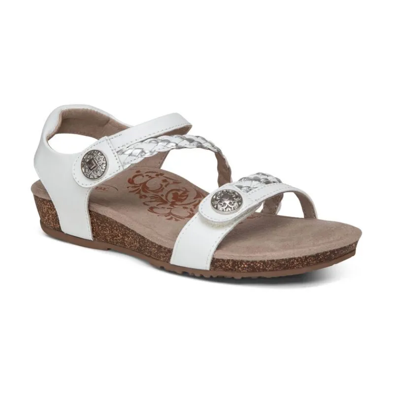 Aetrex Jillian Braided Quarter Strap Sandal