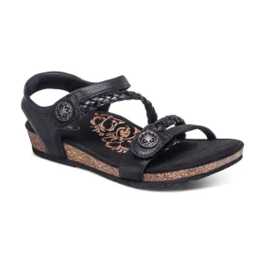Aetrex Jillian Braided Quarter Strap Sandal