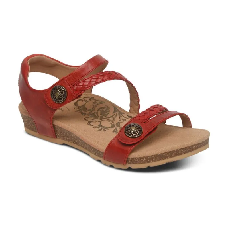 Aetrex Jillian Braided Quarter Strap Sandal