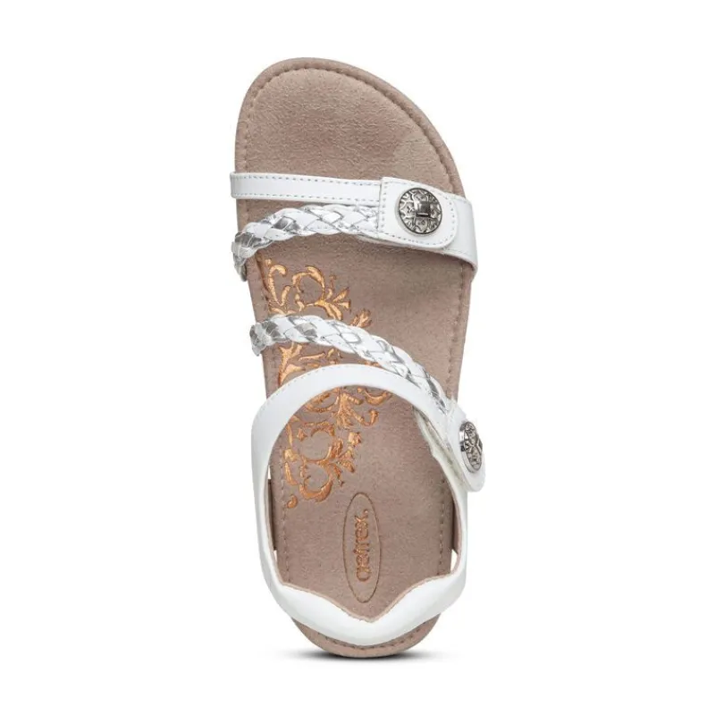 Aetrex Jillian Braided Quarter Strap Sandal