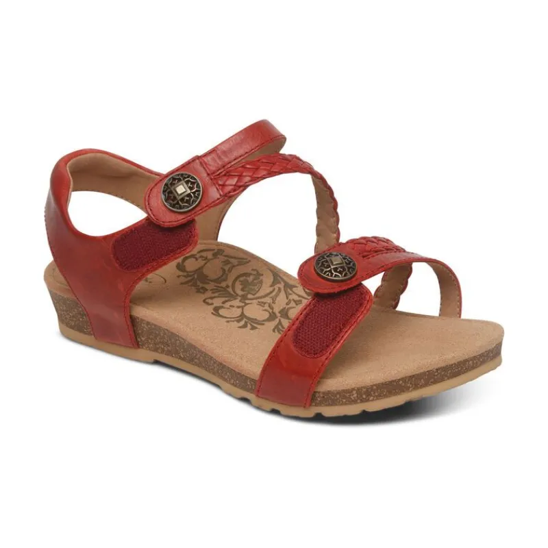Aetrex Jillian Braided Quarter Strap Sandal