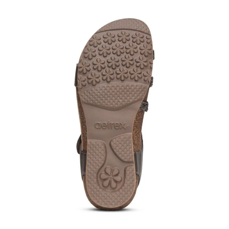 Aetrex Jillian Braided Quarter Strap Sandal
