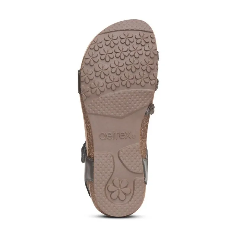 Aetrex Jillian Braided Quarter Strap Sandal
