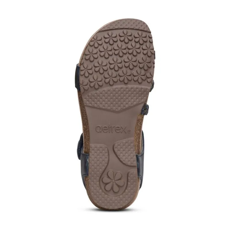 Aetrex Jillian Braided Quarter Strap Sandal
