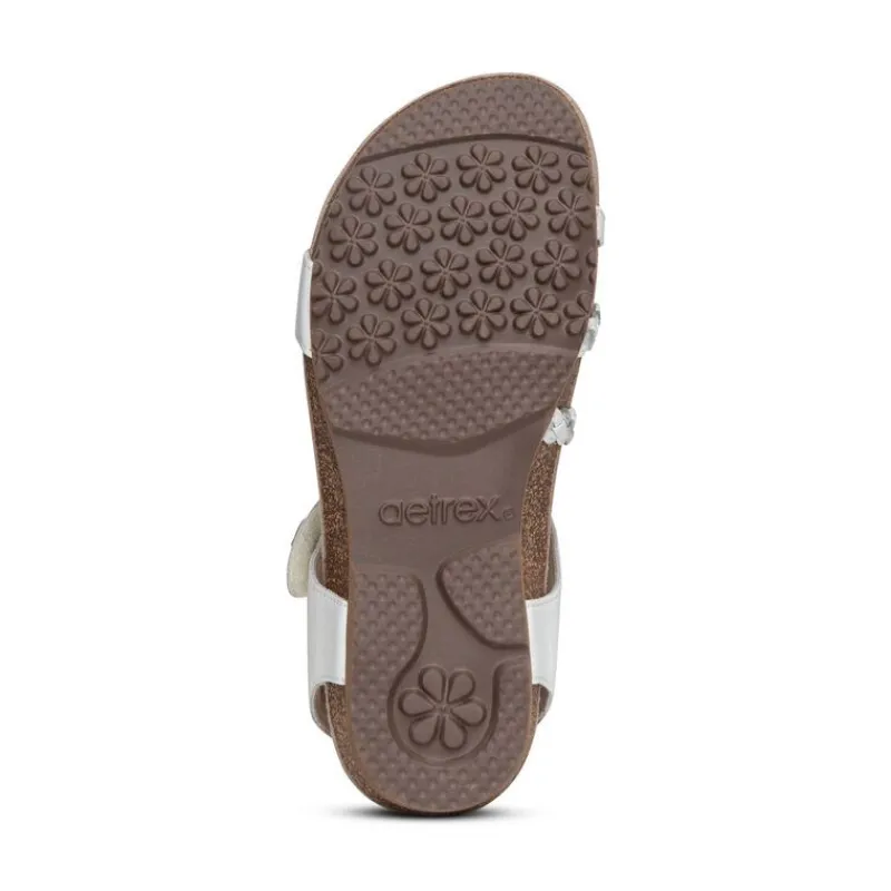 Aetrex Jillian Braided Quarter Strap Sandal