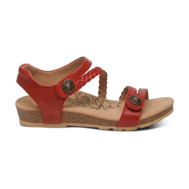 Aetrex Jillian Braided Quarter Strap Sandal