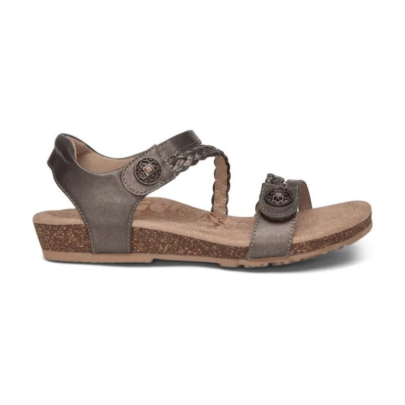 Aetrex Jillian Braided Quarter Strap Sandal